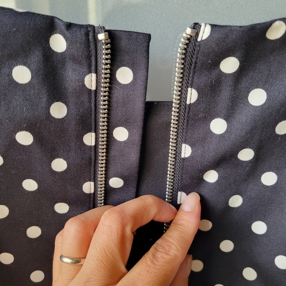 Ralph Lauren Pencil Dress Size 10 Black Polka Dots office Formal Business - Picture 8 of 9